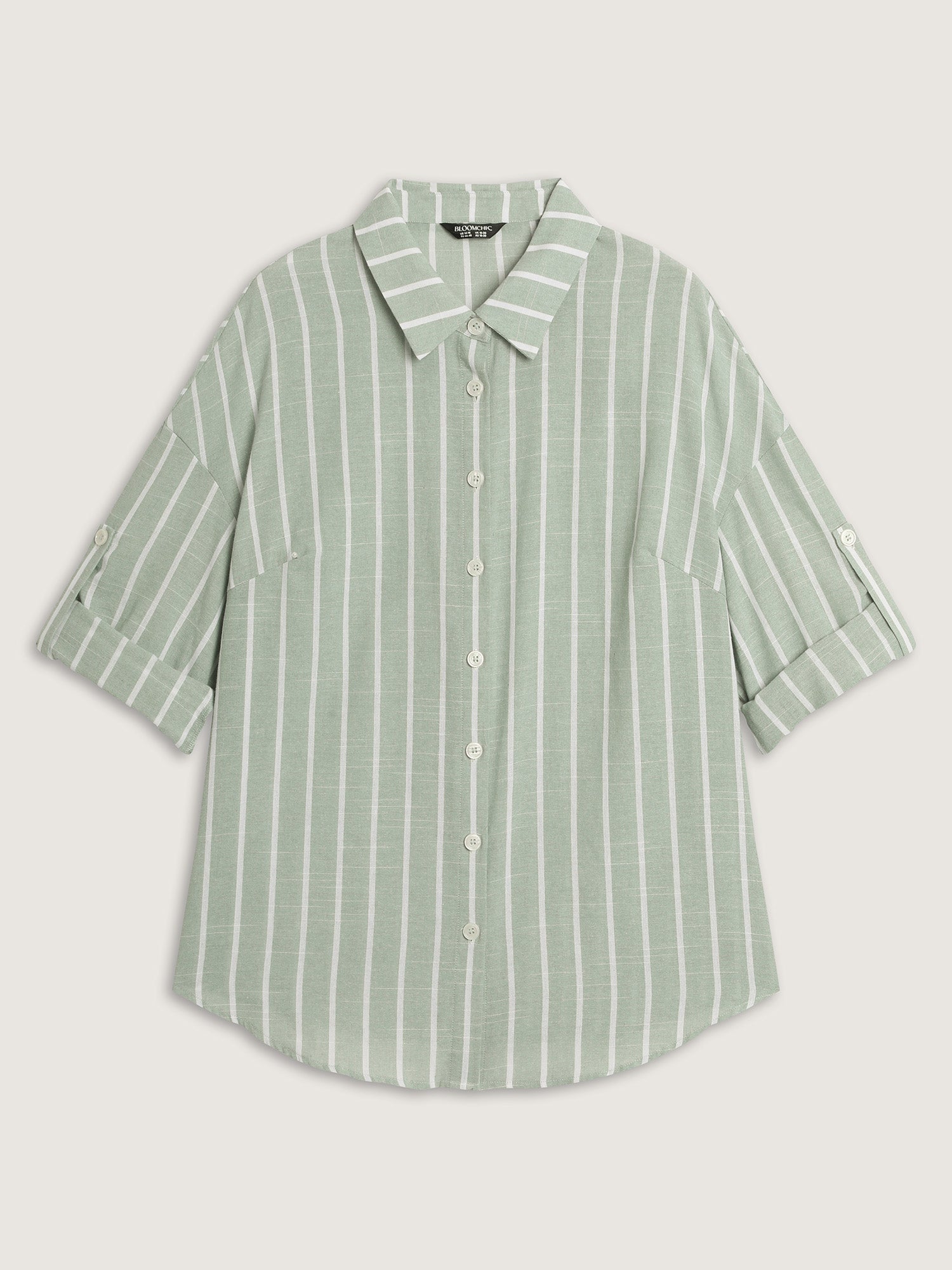 Adjustable Tab Sleeve Button-Down Shirt