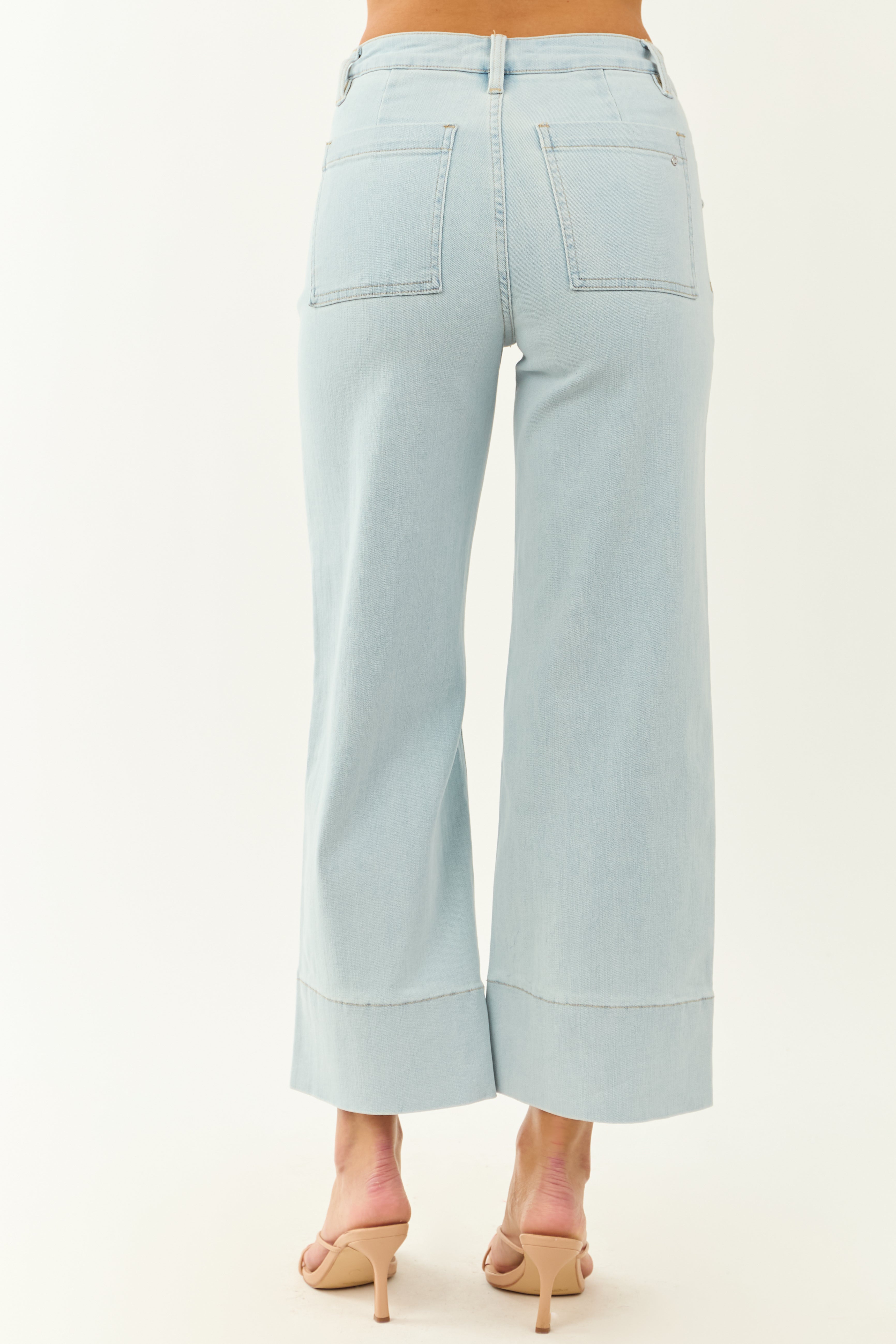 Mica Denim Light Wash Wide Leg Stretchy Jeans