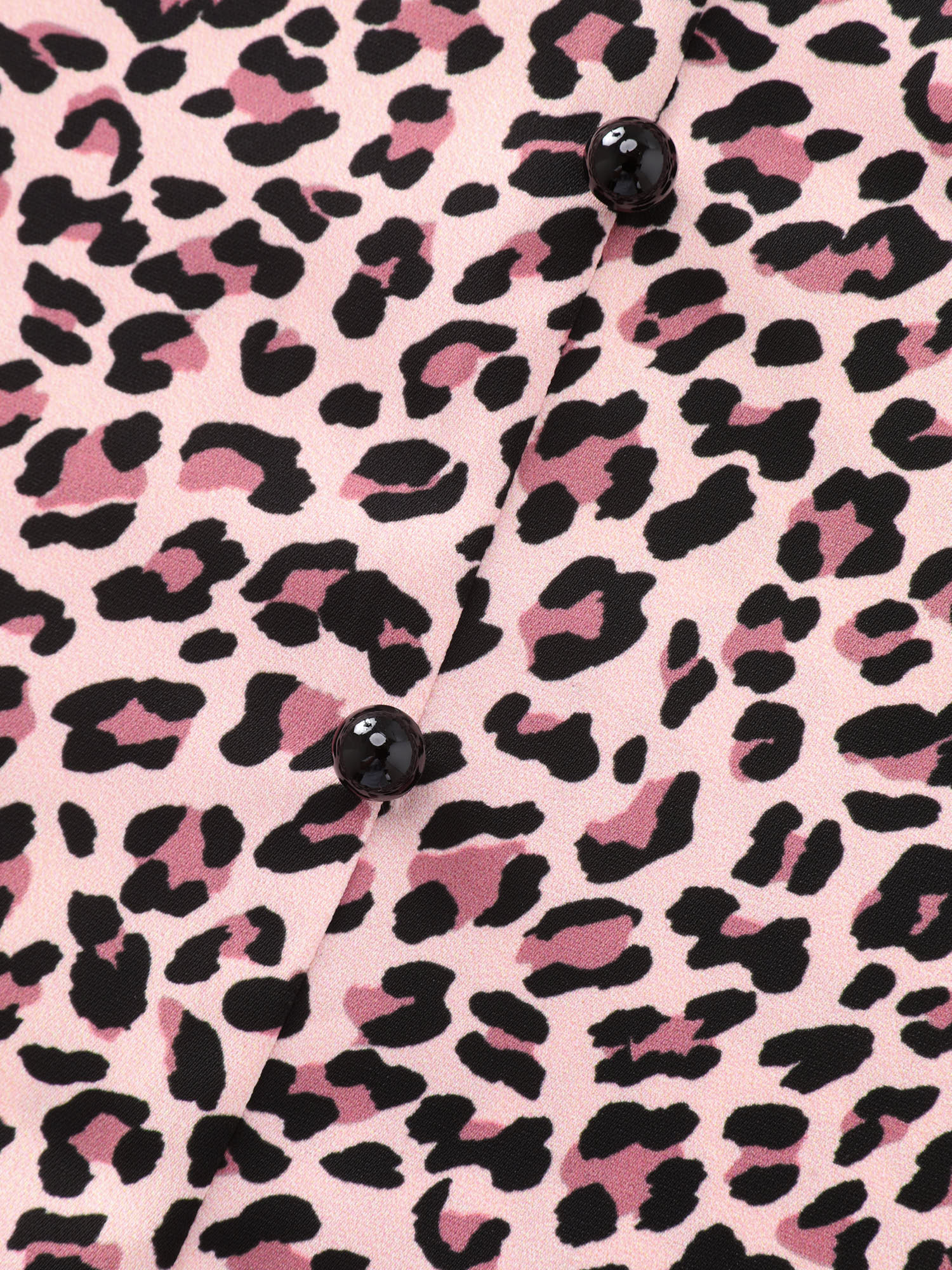 Leopard Print Flutter Sleeve Button Blouse