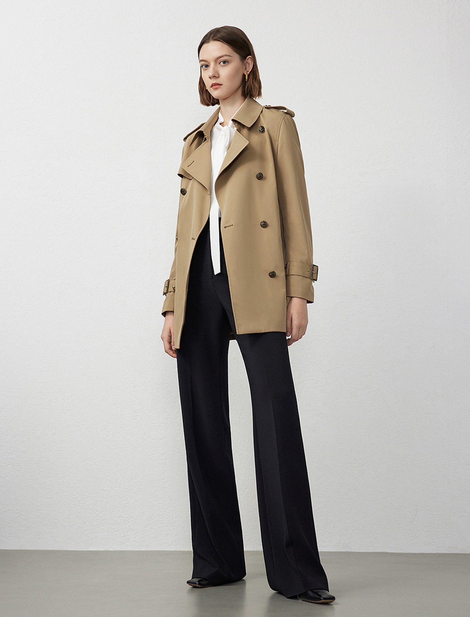Classic Double-Breasted Trench Coat